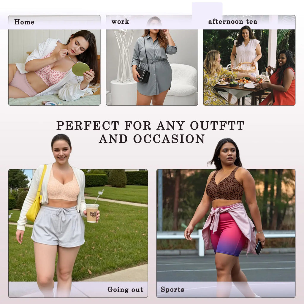 OEAK Women Jelly Bras Wirefree Full Coverage No Underwire Everyday Bras Comfortable Wireless Padded Tshirt Bra #Summervibes