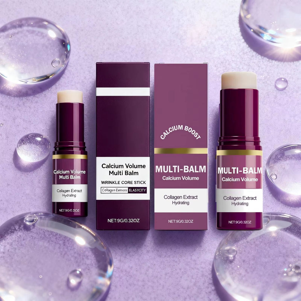 Calcium Volume Multi Balm Deep Hydration Face Skin Elasticity Enhanced Puffy Eyes Treatments anti Wrinkle Collagen Balm Stick 9G